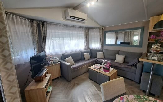 §PRIX EN BAISSE § Trigano Intuition Luxe Panoramique, climatisation lave linge, lave vaisselle four , 2 chambres terrasse fermée