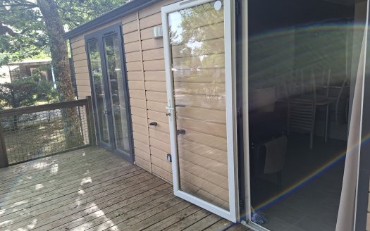 TRIGANO Evo 35 (coloris9 bois ) avec climatisation, terrasse, lave vaisselle