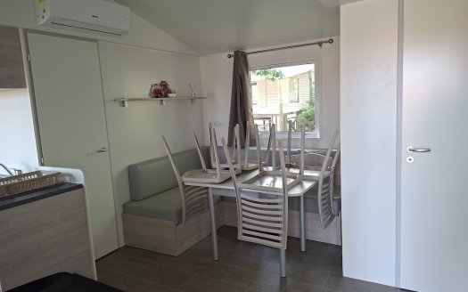 TRIGANO Evo 35 (coloris9 bois ) avec climatisation, terrasse, lave vaisselle